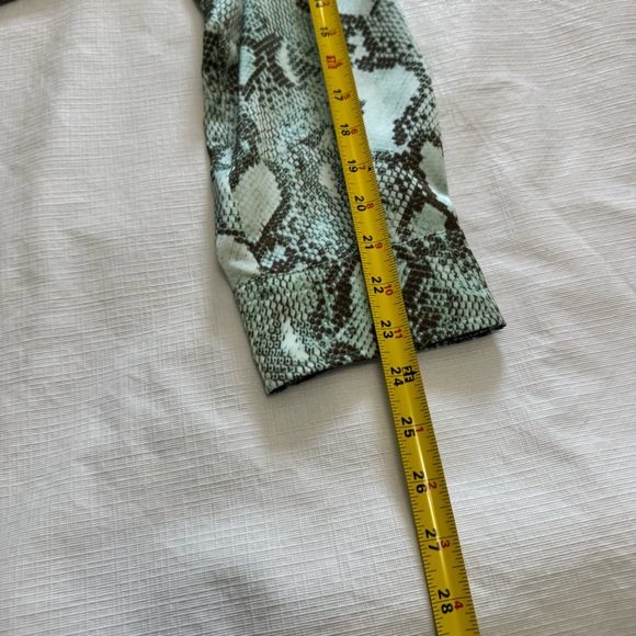 Ralph Lauren Snake Skin Long Sleeve Button Shirt Turquoise 3XL - Picture 9 of 10